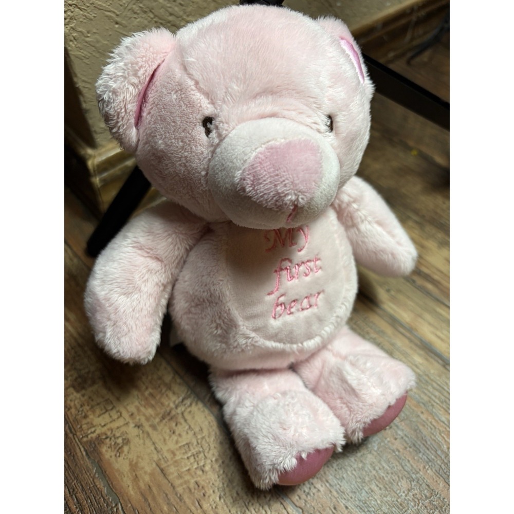 Kellytoy My First Bear Pink Plush Doll Teddy Satin Paws Kellybaby Lovey Nursery